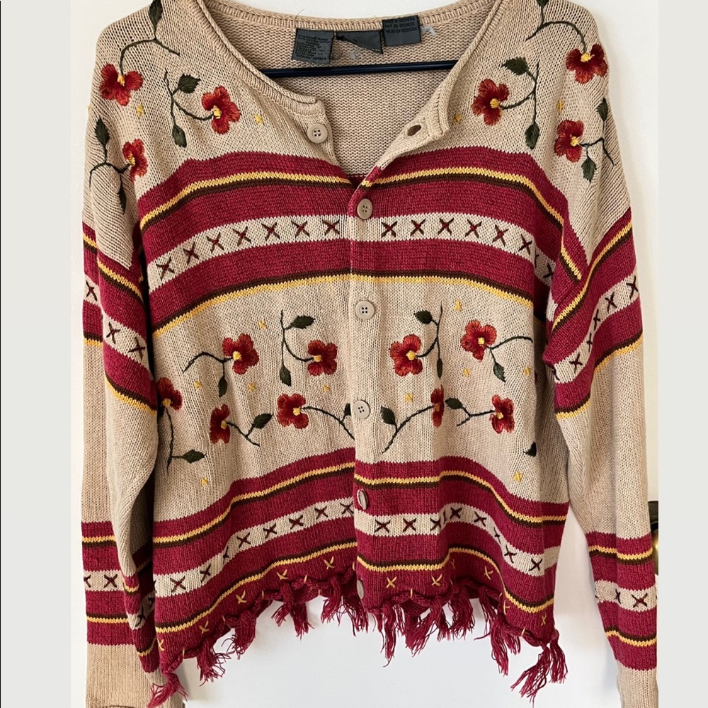 Vintage knit cardigan from the 70-80s.